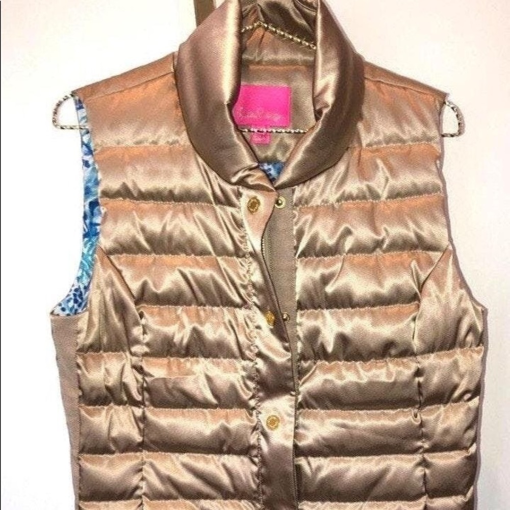 NWT Lilly Pulitzer Metallic Gold Vest